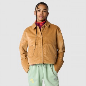 The North Face Utility Cord Shacket Almond Butter | PQ1867420